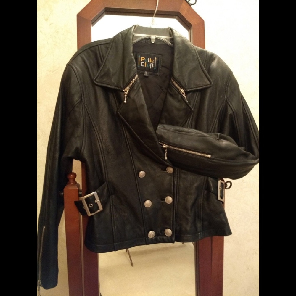 Vintage ‘Pelle Club’ Leather Moto Jacket
